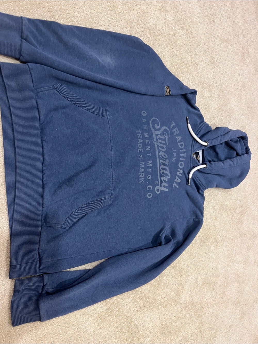 Superdry men’s XL heathered navy hoodie